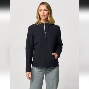 Oros Women's Itinerant  JACKET Black- Blue Logo